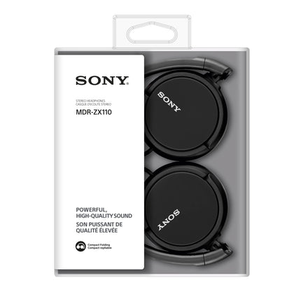 SONY - Headphone - Black - MDR-ZX110 - On-ear - 3.5 mm (M) image