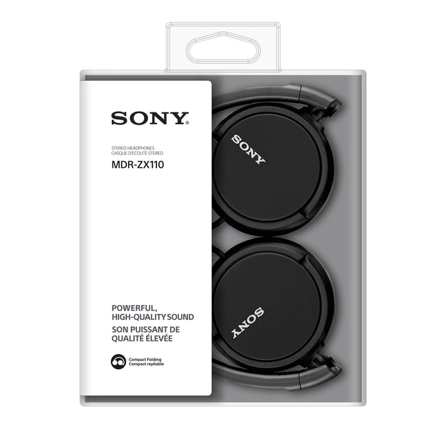 SONY - Headphone - Black - MDR-ZX110 - On-ear - 3.5 mm (M) image