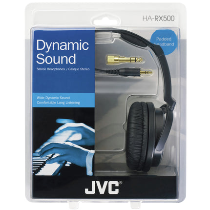 JVC - Headphone - Black - HA-RX500 - Over-ear - 3.5 & 6.3 mm (M) image