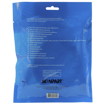SCANPART - HDMI cable - HDMI (Male) - HDMI (Male) - 1.5 m image
