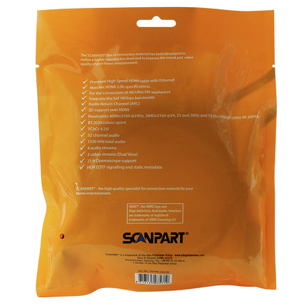 SCANPART - HDMI cable - HDMI (Male) - HDMI (Male) - 3.0 m image