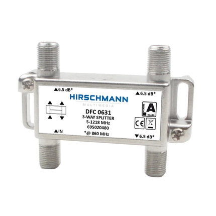 HIRSCHMANN - Connector - Adapter - F-connector (Female) -  3 x F-connector (Female) - 6 dB|Sattelite image
