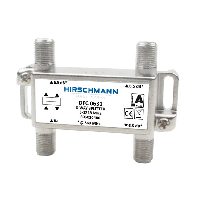 HIRSCHMANN - Connector - Adapter - F-connector (Female) -  3 x F-connector (Female) - 6 dB|Sattelite image