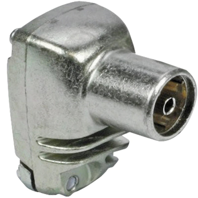 TECHNETIX - Plug - COAX -  COAX (Female) - Angle - Plug in|Angle|Steel|Crew applications|Ziggo approved|Kabelkeur image