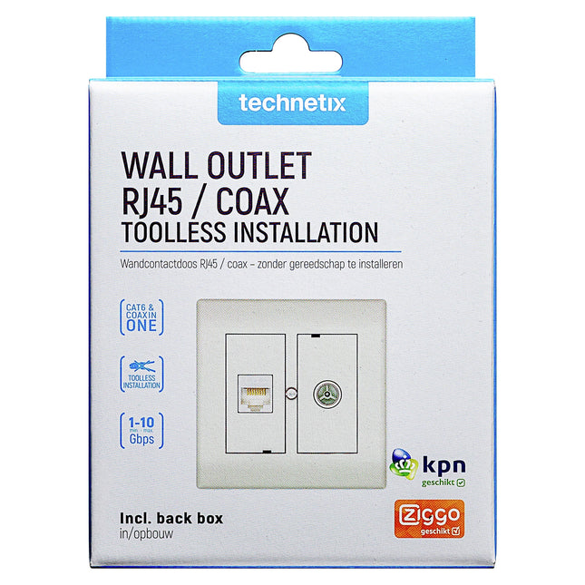 TECHNETIX - RJ45-Coax wall socket - CL50-COMBI image