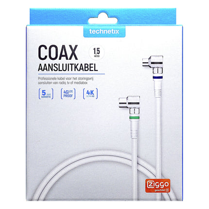TECHNETIX - COAX Connection cable - COAX (Female) -  COAX (Male) - 1,5 m image