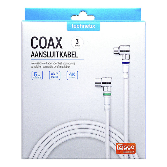 TECHNETIX - COAX Connection cable - COAX (Female) -  COAX (Male) - 3,0 m image