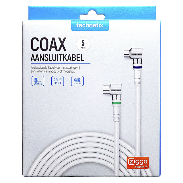 TECHNETIX - COAX Connection cable - COAX (Female) -  COAX (Male) - 5,0 m image