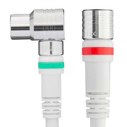 TECHNETIX - COAX Aansluitkabel - F-connector (Male) -  COAX (Male) - Angle - 1,5 m image