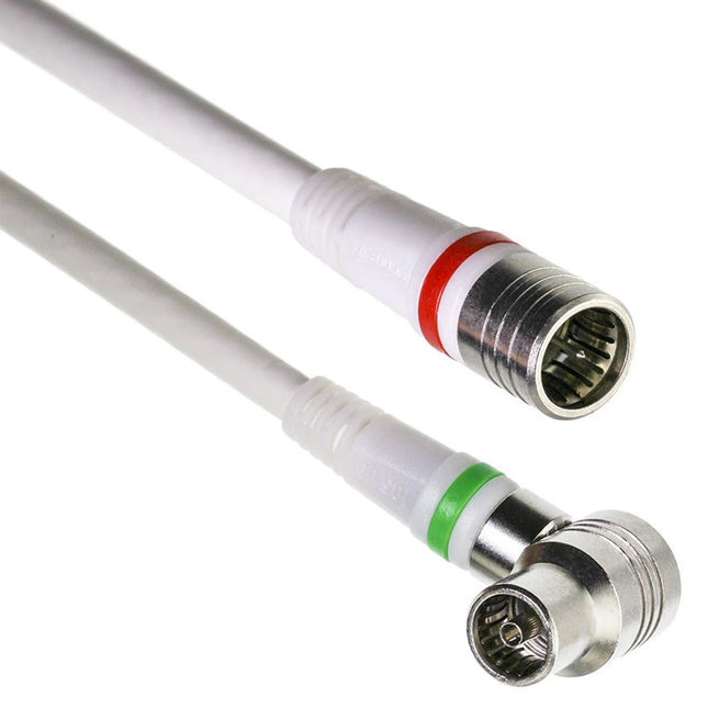 TECHNETIX - COAX Aansluitkabel - F-connector (Male) -  COAX (Male) - Angle - 1,5 m image