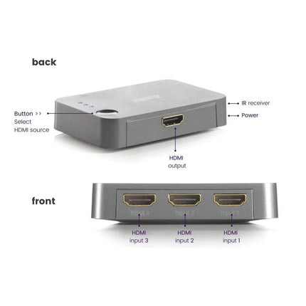 MARMITEK - Connect 310 UHD 2.0 HDMI car switch 3in/1out image