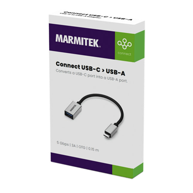 MARMITEK - adapter cable USB-C(M) - USB-A(F) 3.0 15cm OTG image