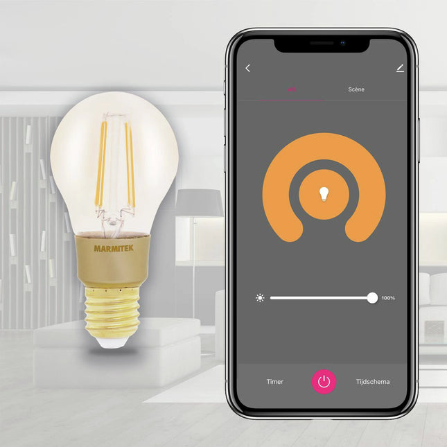MARMITEK - Smart Me Wifi LED filament bulb E27 40W 650Lm - GlowMI image
