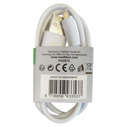 MUSTHAVZ - Charging- and Data cable - USB-A (Male) - Lightning (Male) - 0.5 m image
