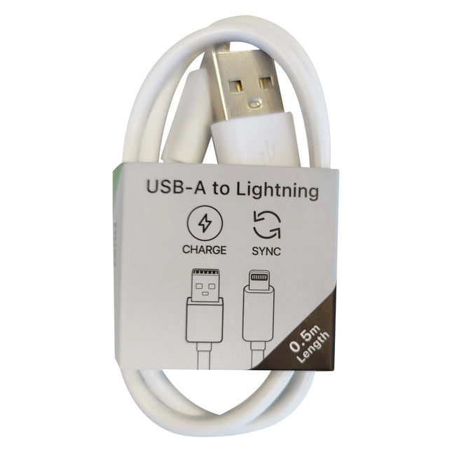 MUSTHAVZ - Charging- and Data cable - USB-A (Male) - Lightning (Male) - 0.5 m image