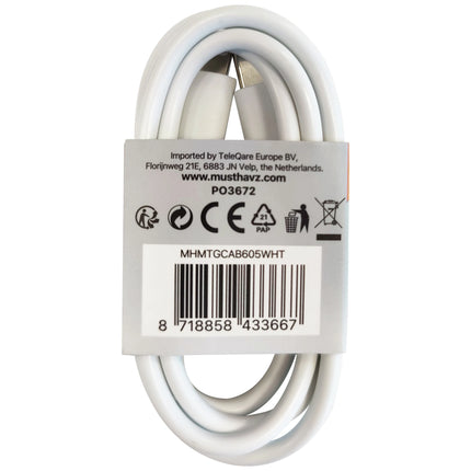 MUSTHAVZ - Charging- and Data cable - USB-C (Male) - Lightning (Male) - 1.0 m image