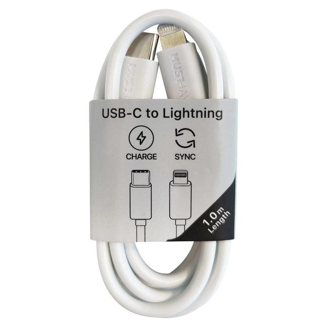 MUSTHAVZ - Charging- and Data cable - USB-C (Male) - Lightning (Male) - 1.0 m image