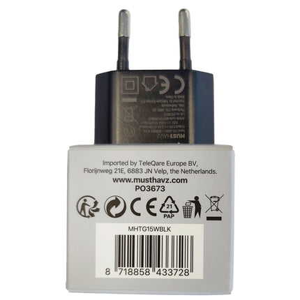 MUSTHAVZ - Charger - USB-A - 15 W - Black image