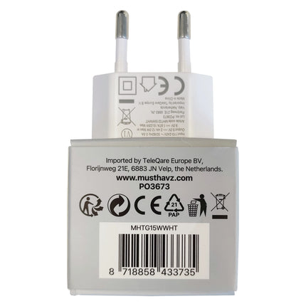 MUSTHAVZ - Charger - USB-A - 15 W - White image