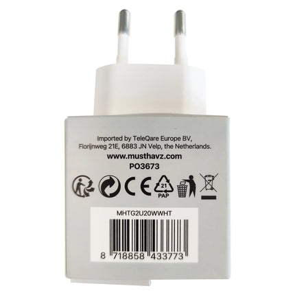 MUSTHAVZ - Charger - USB-C + USB-A - 20 W - White image