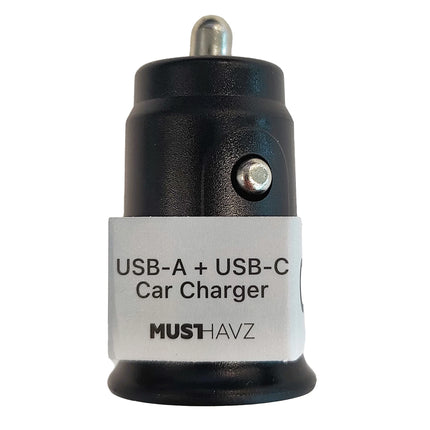 MUSTHAVZ - Car charger - USB-A & USB-C - Black - 30W image