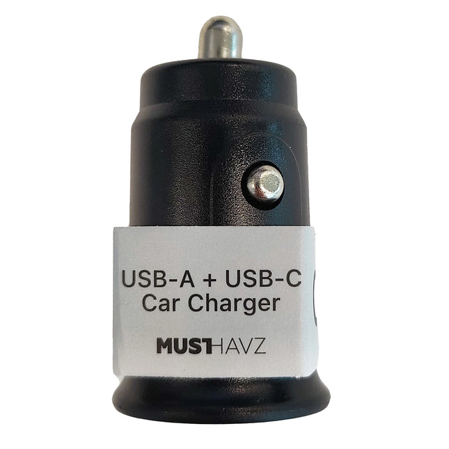 MUSTHAVZ - Car charger - USB-A & USB-C - Black - 30W image