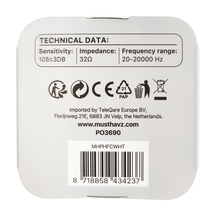 MUSTHAVZ - Earphone - White - In-ear - USB-C (M) image