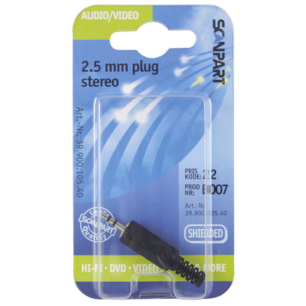 SCANPART - Plug - 2.5 mm Jack (Male) -  - Stereo|3 pole|Soldering part image
