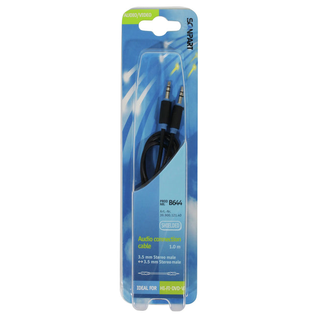 SCANPART - Audiocable - 3.5 mm Jack (Male) - 3.5 mm Jack (Male) - 1.0 m image