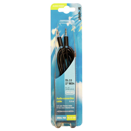 SCANPART - Audiocable - 3.5 mm Jack (Male) - 3.5 mm Jack (Male) - 2.5 m image