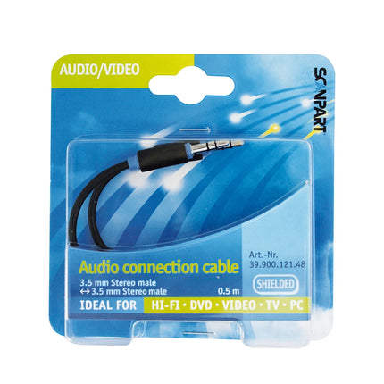 SCANPART - Audiocable - 3.5 mm Jack (Male) - 3.5 mm Jack (Male) - 0.5 m image