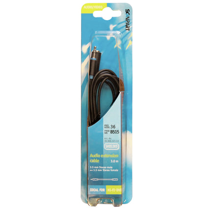 SCANPART - Audio cable - Extension cable - 3.5 mm Jack (Male) - 3.5 mm Jack (Female) - 5.0 m image