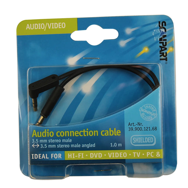 SCANPART - Audiocable - 3.5 mm Jack (Male) - Angle - 3.5 mm Jack (Male) - 1.0 m image