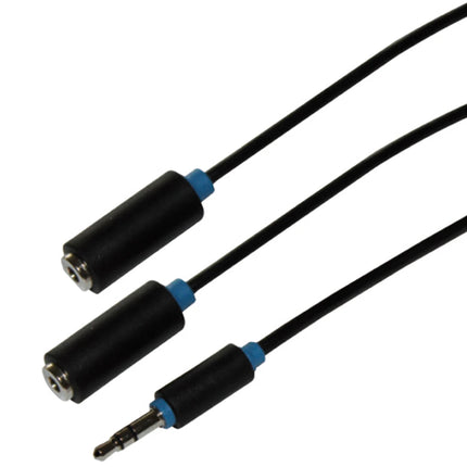 SCANPART - Splitter cable - Adapter cable - 3.5 mm Jack (Male) - 2 x 3.5 mm Jack (Female) - 0.2 m image