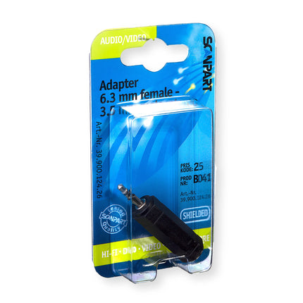 SCANPART - Connector - Adapter - 6.5 mm Jack (Female) - 3.5 mm Jack (Male)   Stereo|3 pole|Headphones Adapater image