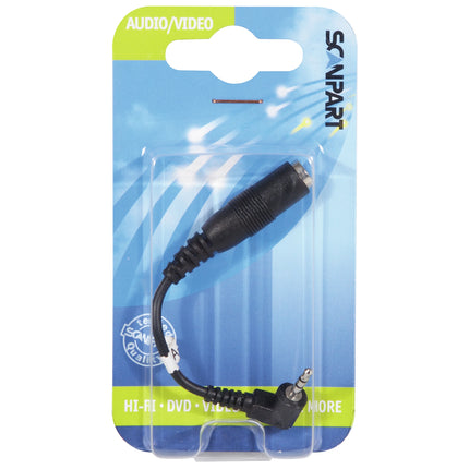 SCANPART - Audio cable - Adapter cable - 2.5 mm Jack (Male) - Angle - 3.5 mm Jack (Female) - 0.1 m image