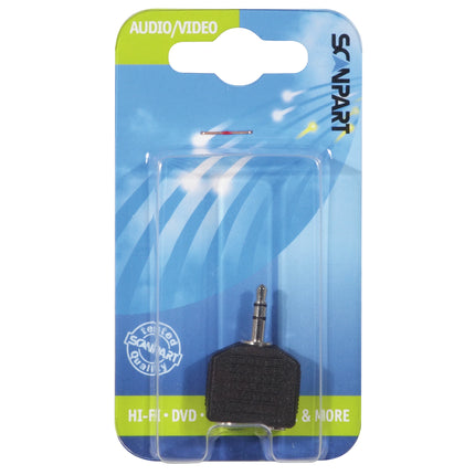 SCANPART - Plug adapter - 3.5 mm Jack (Male) - 2 x 3.5 mm Jack (Female) image