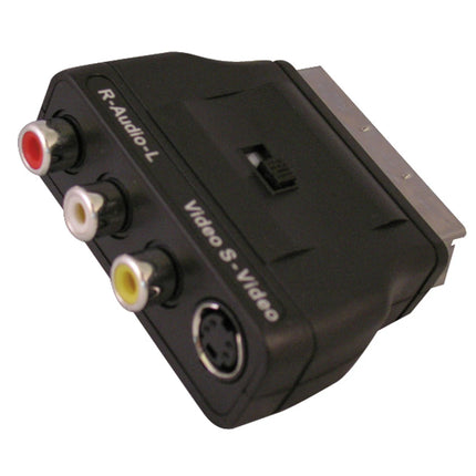 SCANPART - Plug Adapter Scart - SCART - 3 x RCA (Female) + S-Video   On-Off Switch |Returnable image