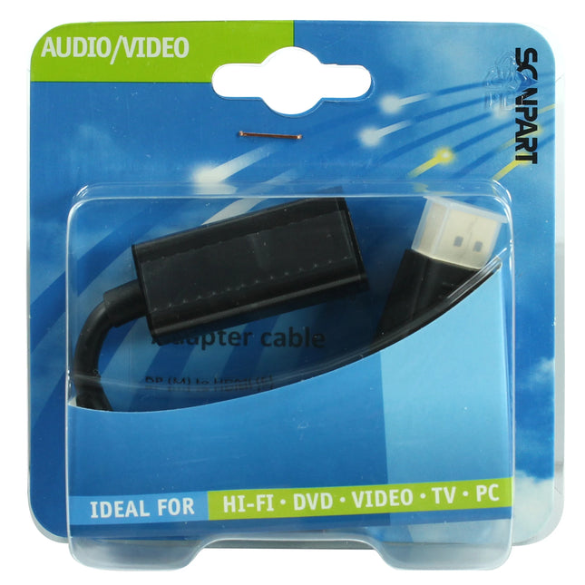 SCANPART - HDMI cable adapter - HDMI (Female) - DisplayPort (Male) 0.15 m image