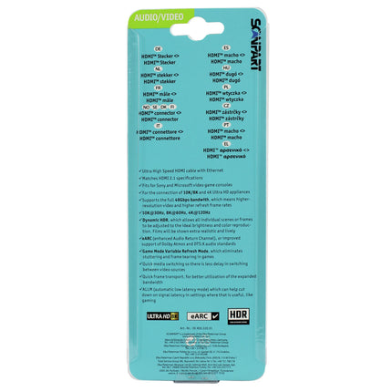 SCANPART - HDMI cable - HDMI (Male) - HDMI (Male) - 1.0 m image