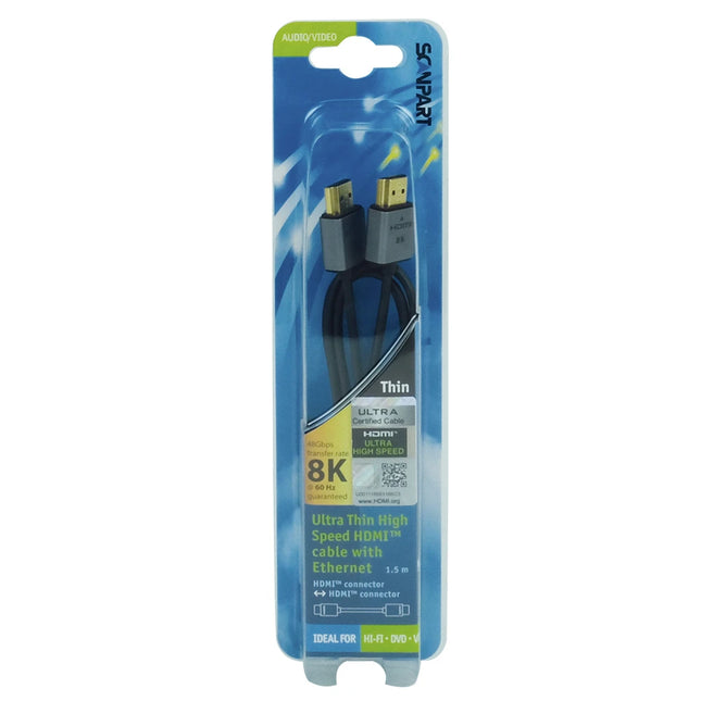 SCANPART - HDMI cable - HDMI (Male) - HDMI (Male) - 1.5 m image