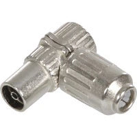 SCANPART - Plug - COAX -  COAX (Female) - Angle - Plug in|Steel|Angle image