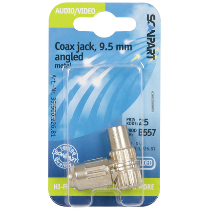 SCANPART - Plug - COAX -  COAX (Female) - Angle - Plug in|Steel|Angle image