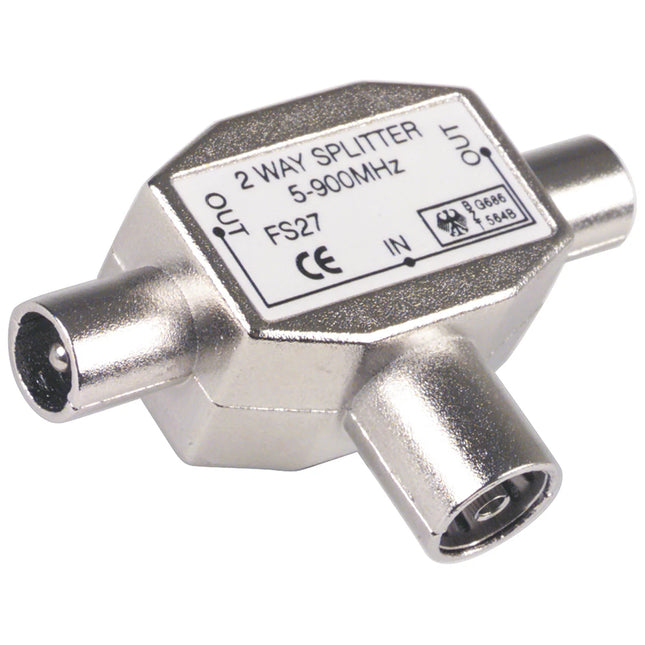 SCANPART - Plug - Adapter - COAX (Female) -  2x COAX (Male) - COAX splitter image