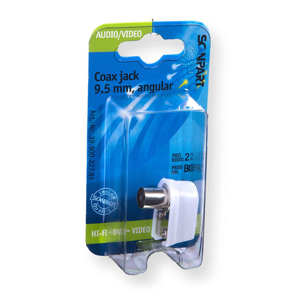 SCANPART - Plug - COAX -  COAX (Female) - Angle - Screw on|Plastic|Angle image