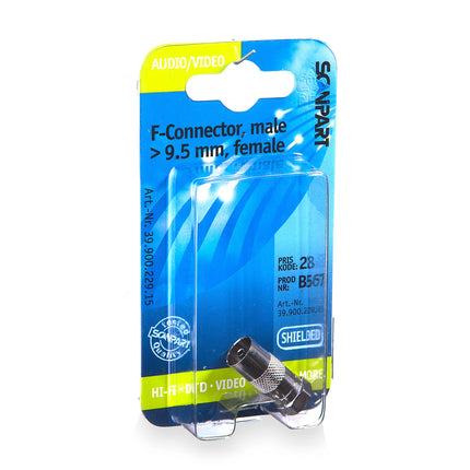 SCANPART - Connector - Adapter - F-connector (Male) -  COAX (Female) image