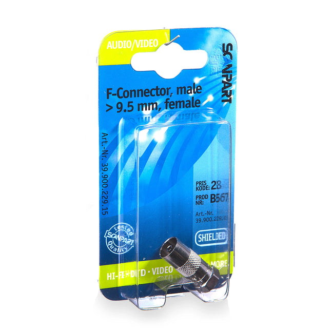 SCANPART - Connector - Adapter - F-connector (Male) -  COAX (Female) image