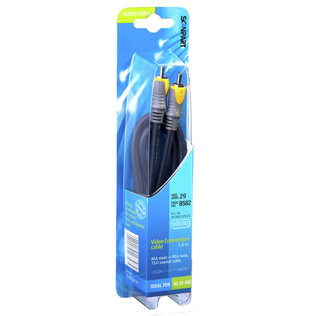 SCANPART - Video cable - Tulp (Male) - Tulp (Male) - 1.5 m image
