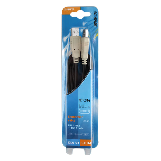 SCANPART - Data cable - USB-A (Male) - USB-A (Male) - 2.5 m image