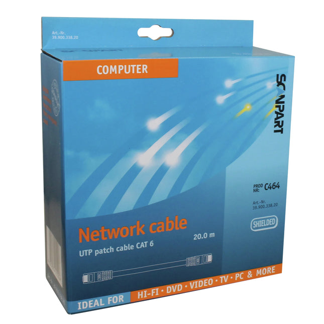SCANPART - Network cable - UTP - RJ45 (Male) - RJ45 (Male) - 20 m image